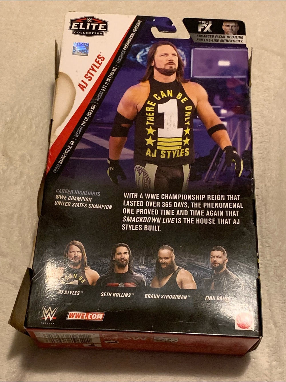 AJ Styles WWE Elite Action Figure in Box. Never Opened but Box Damaged - Picture 2 of 6